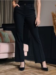 Eleganckie spodnie - czarny. Czarne spodnie materiałowe damskie Sinsay, l, bez wzorów. W wyprzedaży za 39.99 zł.
