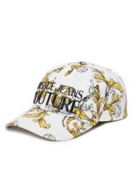 Versace Jeans Couture Czapka z daszkiem 78VAZK10 Biały. Białe czapki i kapelusze damskie Versace Jeans Couture, bez wzorów, z bawełny. Za 189.99 zł.