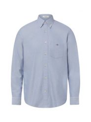 Gant koszula casual Mężczyźni Regular Fit Bawełna niebieski, M. Niebieskie koszule męskie GANT, m, bez wzorów, z bawełny, casualowe, bez kołnierzyka, bez ramiączek. Za 599.95 zł.