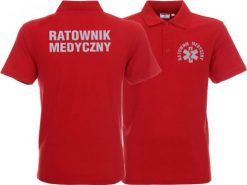 LPP - Promostars Koszulka Polo ratownicza czerwona męska odblaskowa FUNKCYJNA. Czerwone koszulki polo męskie LPP - Promostars, m, bez wzorów, bez ramiączek. Za 116.99 zł.