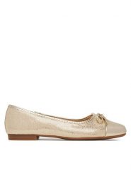 Clara Barson Baleriny WYL3652-3 Złoty. Żółte baleriny damskie Clara Barson, bez wzorów, z materiału, bez obcasa. Za 79.99 zł.