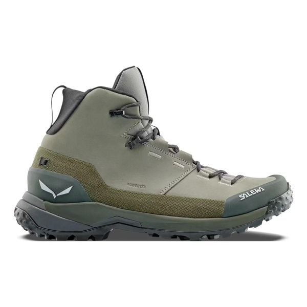 Buty trekkingowe Salewa Puez Leather Mid PTX. Brązowe trekkingi męskie Salewa, trekkingowe. Za 843.00 zł.