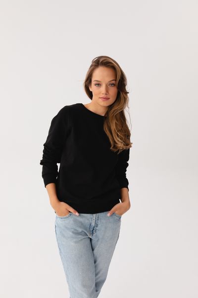 BLUZA LENA CZARNA M - Flawless. Czarne bluzy damskie Flawless, m, bez wzorów, z bawełny, bez kaptura. Za 296.00 zł.