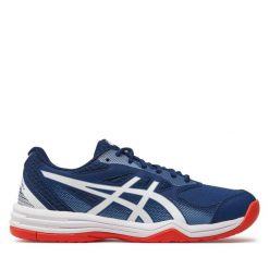 Buty do tenisa Asics. Niebieskie buty sportowe męskie Asics, bez zapięcia, tenisowe. Za 209.99 zł.