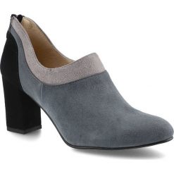 Półbuty DAMISS DS-537/A Grafit Zamsz/Mix. Półbuty damskie DAMISS, bez wzorów, z zamszu, bez obcasa, na obcasie, bez zapięcia. Za 329.00 zł.