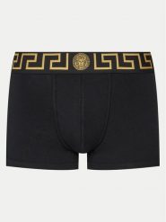 Versace Bokserki AU10026 1A10011 Czarny. Czarne bokserki męskie Versace, m, bez wzorów, z bawełny. Za 259.99 zł.
