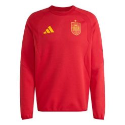 Sweter Spain Tiro Travel Crew. Czerwone swetry przez głowę męskie Adidas, xl, bez wzorów, bez kołnierzyka. Za 259.00 zł.