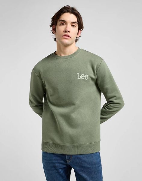 Meska Bluza Lee Wobbly Lee SWS Olive Stone 112371911, S. Zielone bluzy męskie Lee, na zimę, m, bez wzorów, z bawełny, bez kaptura. Za 189.99 zł.