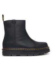 Dr. Martens Botki Zebzag Rigger Black Wyoming DM42662001 Czarny. Czarne botki damskie Dr. Martens, ze skóry, bez obcasa, na płaskiej podeszwie, bez zapięcia. Za 849.99 zł.