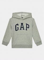 Gap Bluza 516663-01 Szary Regular Fit. Szare bluzy dla chłopców GAP, bez wzorów, z bawełny, bez ramiączek, bez kaptura. Za 89.99 zł.
