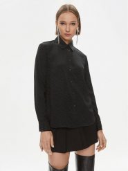 Pinko Koszula Smorzare 100121 A193 Czarny Regular Fit. Czarne bluzki damskie Pinko, bez wzorów, z wiskozy, bez kołnierzyka, bez ramiączek. Za 869.99 zł.