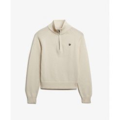 Damski sweter z długim zamkiem Superdry. Białe swetry damskie Superdry., l, bez wzorów, z materiału, eleganckie, bez kołnierzyka, bez ramiączek, długie, bez kaptura. Za 336.55 zł.