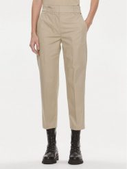 Tommy Hilfiger Chinosy WW0WW40504 Beżowy Straight Fit. Brązowe spodnie materiałowe damskie Tommy Hilfiger, bez wzorów, z bawełny. Za 279.99 zł.
