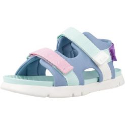 Sandały CAMPER K800532 009 Niebieski. Niebieskie sandały damskie Camper, bez wzorów, z tkaniny, bez obcasa, bez zapięcia. Za 201.99 zł.