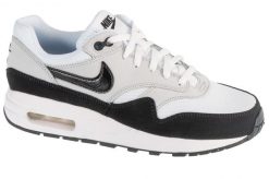 Buty sportowe Sneakersy chłopięce, Air Max 1 BG GS. Białe trampki i tenisówki chłopięce Nike, bez wzorów, z materiału, sportowe, przed kostkę, bez zapięcia. Za 674.00 zł.