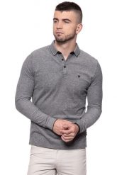 WRANGLER POLO LS POLO REAL BLACK W7A87K5W5 112131306. Czarne koszulki polo męskie Wrangler, m, bez wzorów, bez ramiączek. W wyprzedaży za 29.99 zł.