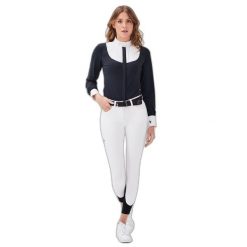 Damska koszulka jeździecka na zawody Gaze Jacandra. Niebieskie t-shirty damskie GAZE, l, bez wzorów, z bawełny, eleganckie, bez kołnierzyka. Za 616.40 zł.