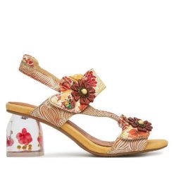 Sandały Laura Vita. Sandały damskie Laura Vita, bez wzorów, bez obcasa, na słupku, bez zapięcia. Za 369.99 zł.