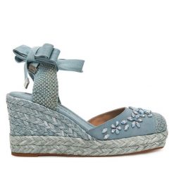 Espadryle Alma En Pena. Niebieskie sandały damskie Alma en Pena, bez wzorów, bez obcasa, bez zapięcia. Za 449.99 zł.
