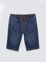 Szorty męskie jeansowe granatowe Parker 537. Niebieskie krótkie spodenki sportowe męskie Big Star, l, bez wzorów, z denimu. Za 199.99 zł.