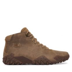 Trzewiki CAT Footwear. Brązowe botki męskie CAT Footwear, bez wzorów, bez zapięcia. Za 569.99 zł.