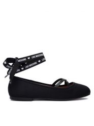 LOVE MOSCHINO Baleriny JA11141G1PIM0000 Czarny. Czarne baleriny damskie Love Moschino, bez wzorów, z materiału, bez obcasa. Za 859.99 zł.