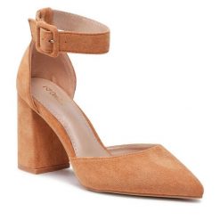 Czółenka DeeZee. Brązowe czółenka damskie DeeZee, bez wzorów, bez obcasa, bez zapięcia. Za 139.99 zł.