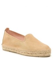 Manebi Espadryle Suede Flat Espadrilles Beżowy. Brązowe espadryle damskie Manebi, bez wzorów, ze skóry, bez obcasa, bez zapięcia. Za 379.99 zł.