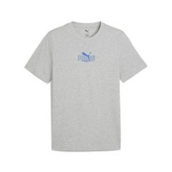Męska koszulka z grafiką i napisem PUMA PUMA Light Gray Heather. Czarne koszulki sportowe męskie Puma, m, bez wzorów, bez kołnierzyka, bez ramiączek, na fitness i siłownię. Za 99.00 zł.