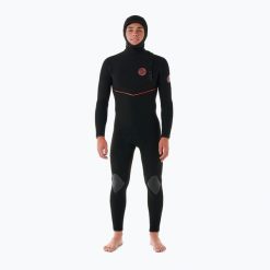 Pianka do pływania męska Rip Curl Flashbomb Fusion 5/4mm Hooded Zip Free black. Czarne buty sportowe męskie Rip Curl, bez zapięcia, rowerowe. Za 1,849.00 zł.