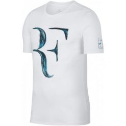 Nike Męski T-Shirt Rf M Nk Tee White Neo Turq M. Białe t-shirty męskie Nike. Za 155.00 zł.