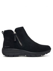 Skechers Botki Easy Going - Urban Zip 168188/BBK Czarny. Czarne botki damskie Skechers, bez obcasa, na płaskiej podeszwie, bez zapięcia. Za 399.99 zł.
