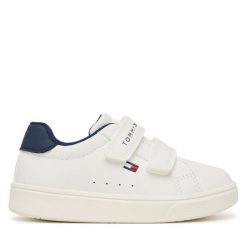 Sneakersy Tommy Hilfiger. Białe trampki i tenisówki chłopięce Tommy Hilfiger, bez wzorów, bez zapięcia. Za 284.99 zł.