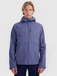 4F Kurtka softshell wiatroodporna membrana 10000 męska - granatowa S. Niebieskie kurtki męskie 4f, m, bez wzorów, z materiału, bez kaptura. Za 399.99 zł.