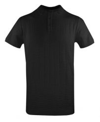 Dzianinowa Koszulka Męska z Kołnierzem (Polo) - Brave Soul - Czarna. Czarne koszulki polo męskie Brave Soul, na lato, l, bez wzorów, z dzianiny, casualowe, bez ramiączek. Za 129.00 zł.