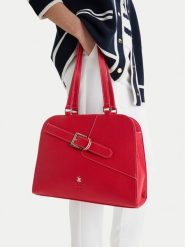 Beverly Hills Polo Club Torebka CEO-BHPC-C-006-09 Czerwony. Czerwone torebki do ręki damskie Beverly Hills Polo Club, bez wzorów, z materiału, bez dodatków. Za 219.99 zł.