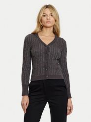 Guess Kardigan W5RR05 Z3KT0 Szary Regular Fit. Szare kardigany damskie Guess, l, z aplikacjami, z wiskozy, bez kołnierzyka, bez ramiączek, bez kaptura. Za 319.99 zł.