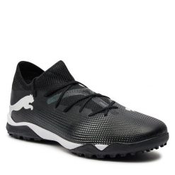 Buty do piłki nożnej Puma. Czarne buty sportowe męskie Puma, bez zapięcia, do piłki nożnej. Za 219.99 zł.