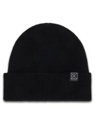 Calvin Klein Czapka LV04F8125G Czarny. Czarne czapki i kapelusze damskie Calvin Klein, na zimę, bez wzorów, z kaszmiru. Za 329.99 zł.