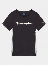 Champion T-Shirt 306329 Czarny Regular Fit. Czarne t-shirty dla chłopców Champion, bez wzorów, z bawełny, bez ramiączek. Za 69.99 zł.