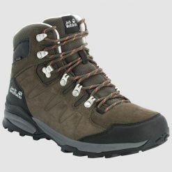 Buty trekkingowe męskie Jack Wolfskin Refugio Texapore Mid. Brązowe trekkingi męskie Jack Wolfskin, za kostkę, trekkingowe. Za 592.00 zł.