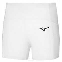 Spodenki tenisowe damskie Mizuno Short Tight. Białe szorty sportowe damskie Mizuno, l, bez wzorów, z materiału, do biegania. Za 127.40 zł.