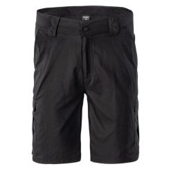 Szorty Hi-Tec IBG Loop 1/2. Czarne krótkie spodenki sportowe męskie Hi-tec, l, bez wzorów, z materiału, do biegania. Za 63.92 zł.
