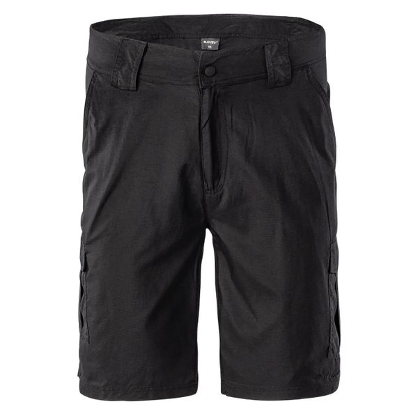 Szorty Hi-Tec IBG Loop 1/2. Czarne krótkie spodenki sportowe męskie Hi-tec, l, bez wzorów, z materiału, do biegania. Za 63.92 zł.
