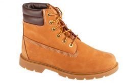 Trapery damskie, Linden Woods WP 6 Inch. Żółte śniegowce i trapery damskie Timberland, z materiału, przed kolano. Za 649.99 zł.