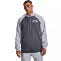 Bluza męska Under Armour Rival WM Colorblock HD. Szare bluzy męskie Under Armour, m, bez wzorów, bez kaptura. Za 129.99 zł.