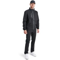 Krótkie spodnie przeciwdeszczowe Abacus Bounce. Czarne spodnie sportowe męskie Abacus, m, bez wzorów, na golfa. Za 873.60 zł.