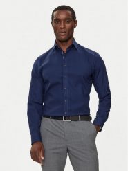 Michael Kors Koszula MK0DS01364 Granatowy Slim Fit. Niebieskie koszule męskie Michael Kors, m, bez wzorów, z bawełny, biznesowe, bez kołnierzyka, bez ramiączek. Za 269.99 zł.