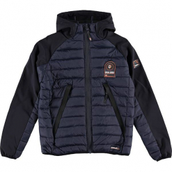 Kurtka przejściowa "Aube" w kolorze granatowym. Niebieskie kurtki i płaszcze dla chłopców Geographical Norway Kids & Women, z aplikacjami. W wyprzedaży za 226.95 zł.