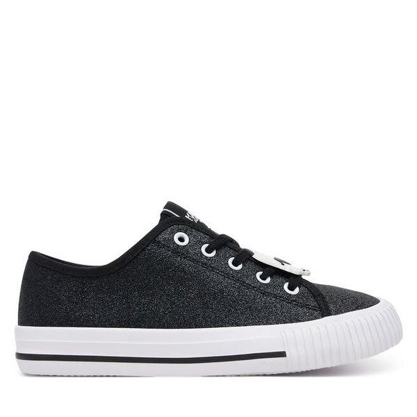 Tenisówki Karl Lagerfeld Kids. Czarne trampki i tenisówki dziewczęce Karl Lagerfeld Kids, bez wzorów, bez zapięcia. Za 229.99 zł.
